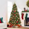 Artificial Pre-Lit Spruce Christmas Tree for Home Holiday Party Decoration with Incandescent Lights