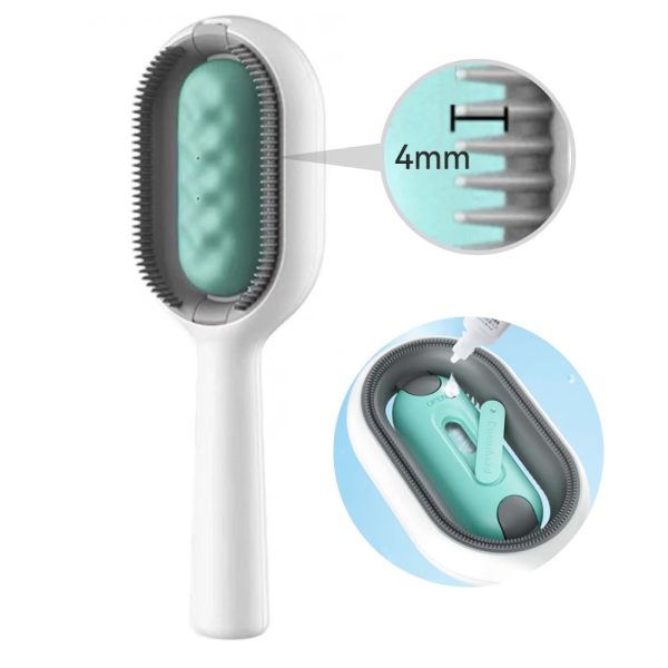 Cat Dog Grooming Comb with Water Tank Double Sided Hair Removal Brush