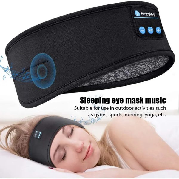 Wireless Bluetooth Elastic Sports Headband Music Sleeping Eye Mask Headphones