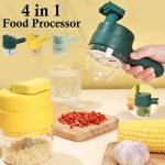 4 In1 Electric Wireless Vegetable Food Chopper Set