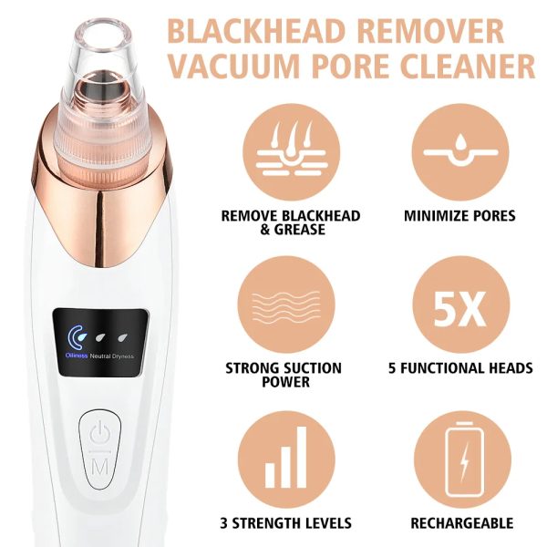 Electric Blackhead Remover Vacuum Acne Cleaner Black Spots Removal Machine