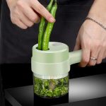4 In1 Electric Wireless Vegetable Food Chopper Set - Image 11