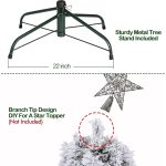 Artificial Prelit Snow Flocked Christmas Tree with Pine Cones and Warm White Lights - Image 7
