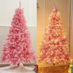 Artificial Christmas Tree with 300 LED White String Lights, Spruce Hinged Tree, 8 Lighting Modes with Metal Legs Xmas Pine Tree - Image 7