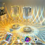 Crystal Table Touch Remote Control Acrylic Night Lamp For Home Decoration