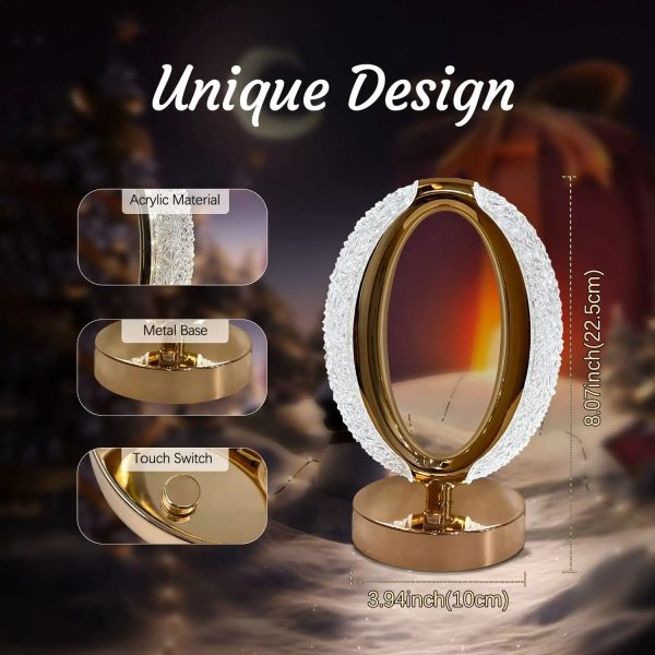 Modern Style LED Touch Crystal Table Lamp For Bedroom Night Light