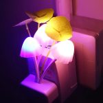 20V 3 LED Wall Light-control Sensor Night Light Mushroom Lamp
