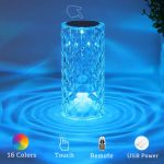 Nordic Crystal Dimming Atmosphere Diamond Night Light Lamp Rose Projector - Image 3