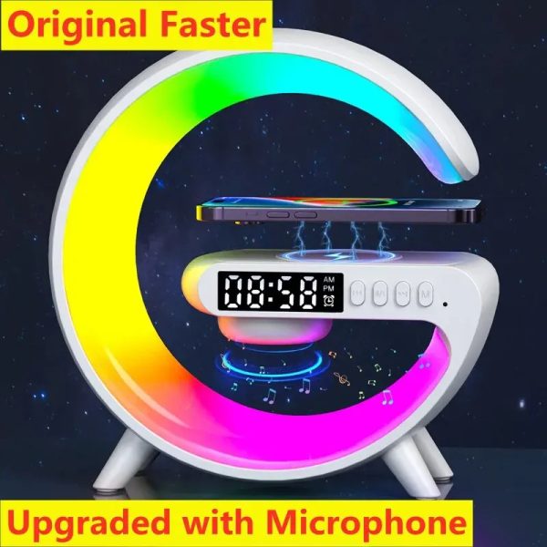 Wireless Pad Stand RGB Night Light Lamp with Fast Charging Station Dock