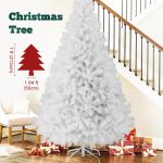 7FT White Christmas Tree with Metal Base – Fluffy PVC 1000 Branches, No Ornament - Image 4