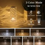 Nordic Crystal Dimming Atmosphere Diamond Night Light Lamp Rose Projector - Image 6