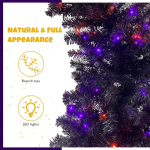 Artificial Prelit 7FT Curved Black Christmas Tree with 350 Lights and 1250 Bendable Branches - Image 5
