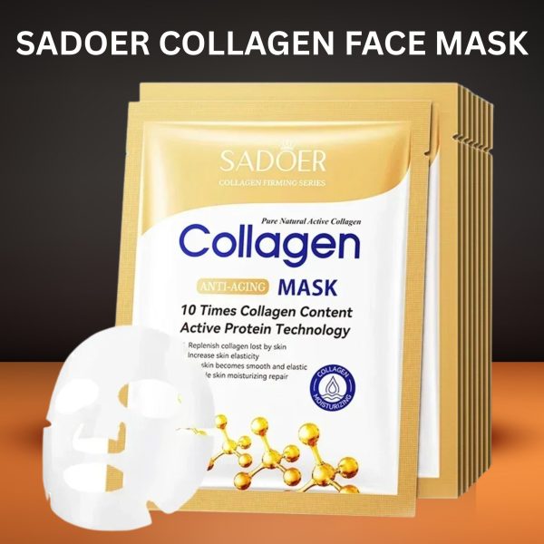 SADOER Collagen Anti Wrinkle Facial Mask Anti Aging Fade Fine Lines Skin Moisturizing Skin Care Korean Cosmetics