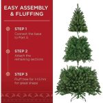 Artificial Pre-Lit Spruce Christmas Tree for Home Holiday Party Decoration with Incandescent Lights - Image 3