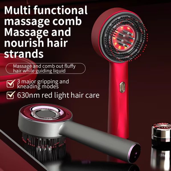 Electric Vibration Massage Comb Red Light Therapy Hair Growth Massage Scalp Brush