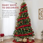 Artificial Pre-Lit Spruce Christmas Tree for Home Holiday Party Decoration with Incandescent Lights - Image 4