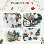 6 Ft Pre-Lit Artificial Christmas Garland Lighted Christmas Garland Rose Gold Ball Ornaments With 20 Battery Operated Led Lights - Image 5