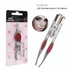 LED Eyebrow Tweezer Oblique Tip Eyebrow Trimming Hair Removal Clamp - Image 8