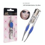 LED Eyebrow Tweezer Oblique Tip Eyebrow Trimming Hair Removal Clamp - Image 6