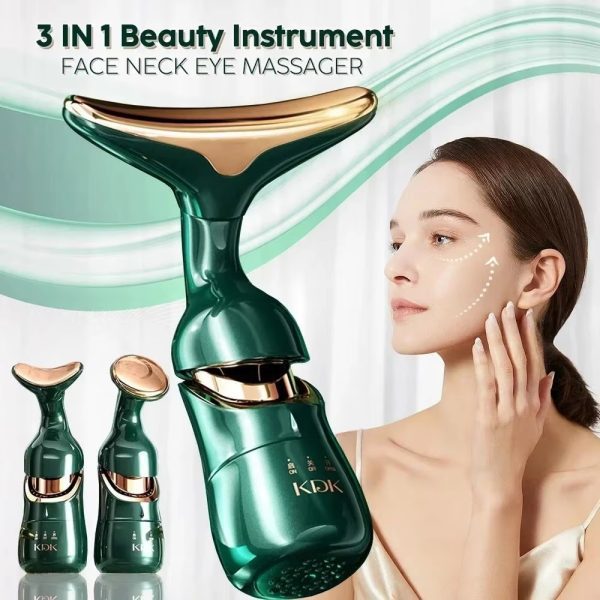 3 In 1 Facial Lifting Device Neck Facial Skin Tightening Wrinkle Anti Aging Face Massager
