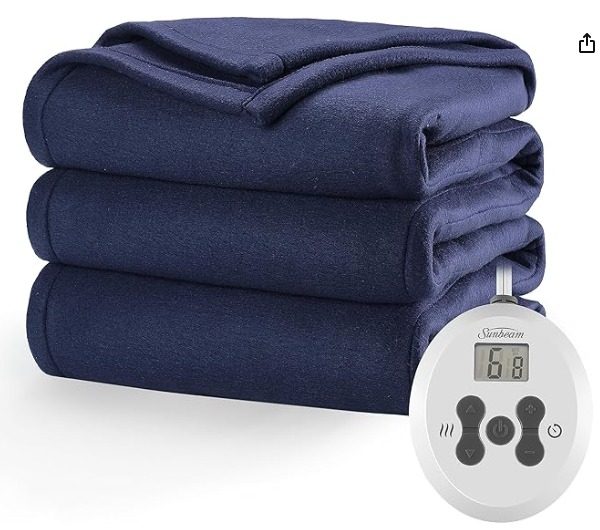 Heated Blanket Ultra Fleece Electric 12 Heat Settings
