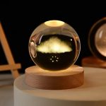 3D Crystal ball Crystal Planet Night Light Laser Solar System Decoration - Image 17