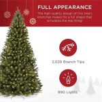 Artificial Pre-Lit Spruce Christmas Tree for Home Holiday Party Decoration with Incandescent Lights - Image 2
